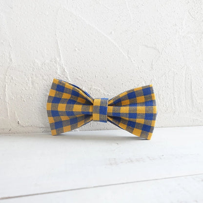 Yellow Blue Plaid Dog Bowtie Pets Collar Accessory Puppy Cat Pet Supplies Grooming Tools Dogs Dismountable Ornamental Bow Ties Dogy