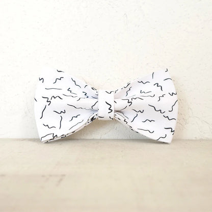 White Black Lines Dog Bowtie Collar Accessory Puppy Cat Pet Supplies Grooming Tools Dogs Dismountable Ornamental Bow Tie Dogy