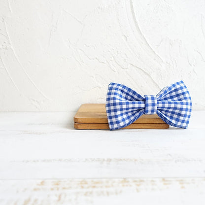 Blue White Plaid Dog Bowtie Pets Collar Accessory Puppy Cat Pet Supplies Grooming Tools Dogs Dismountable Ornamental Bow Ties Dogy