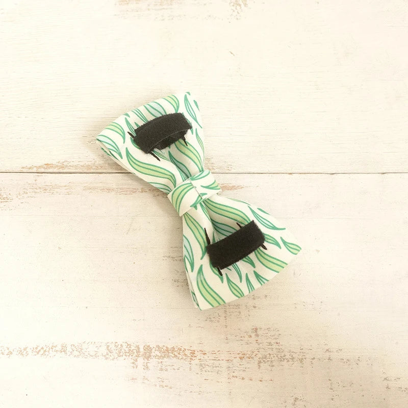 Green Leafs Dog Bowtie Pet Collar Accessory Puppy Cat Pet Supplies Grooming Tools Dogs Dismountable Ornamental Bow Tie Dogy