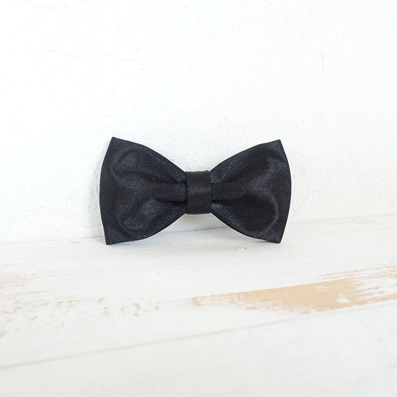 Shinny Black Velvet Dog Bowtie Pets Collar Accessory Puppy Cat Pet Supplies Grooming Tools Dogs Dismountable Ornamental Bow Ties Dogy