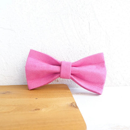 Pink Velvet Dog Bowtie Pets Collar Accessory Puppy Cat Pet Supplies Grooming Tools Dogs Dismountable Ornamental Bow Ties Dogy