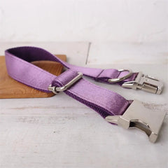 Personalized Dog Collar with Name Tag, Custom Pet Collar, Free Engraving, Pet Accessory, Shiny Purple Leash House of kix