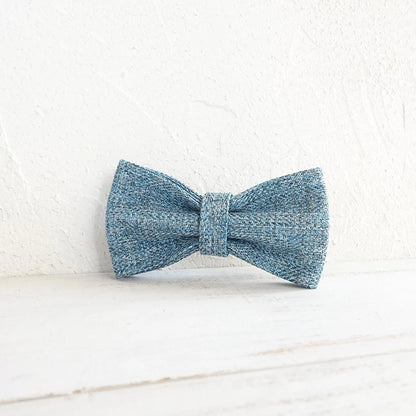 Light Blue Suit Linen Dog Bowtie Pet Collar Accessory Puppy Cat Pet Supplies Grooming Tools Dogs Dismountable Ornamental Bow Tie Dogy