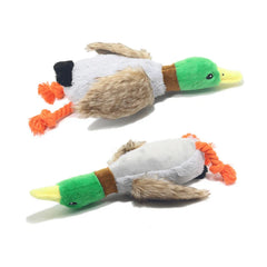 Plush Duck Shape Dog Chew Toys for Small Medium Dogs Bite Resistant Squeaker Puppy Dog Toy Cleaning Teeth Labrador Pet Products - Dogy