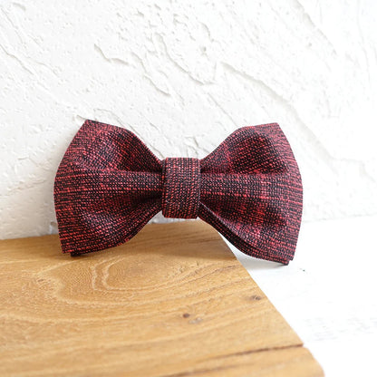 Red Black Suit Linen Dog Bowtie Pet Collar Accessory Puppy Cat Pet Supplies Grooming Tools Dogs Dismountable Ornamental Bow Ties Dogy