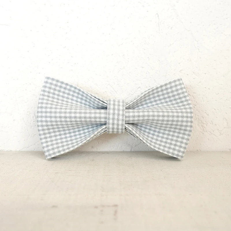 Blue Plaid Dog Bowtie Pet Collar Accessory Puppy Cat Pet Supplies Grooming Tools Dogs Dismountable Ornamental Bow Tie Dogy