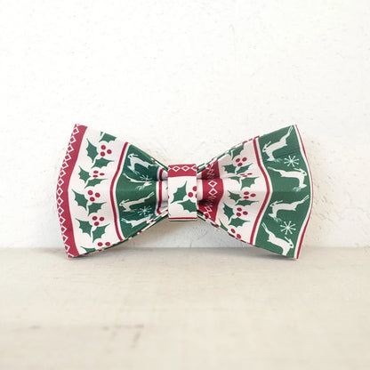 Christmas Deer Mistletoe Dog Bowtie Collar Accessory Puppy Cat Pet Supplies Grooming Tools Dogs Dismountable Ornamental Bow Tie Dogy