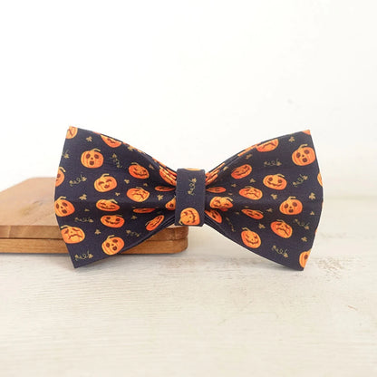 Halloween Pumpkin Dog Bowtie Collar Accessory Puppy Cat Pet Supplies Grooming Tools Dogs Dismountable Ornamental Bow Tie Dogy