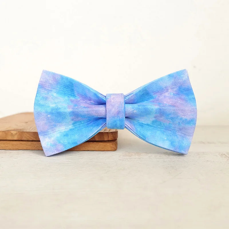 Space Galaxy Dog Bowtie Collar Accessory Puppy Cat Pet Supplies Grooming Tools Dogs Dismountable Ornamental Bow Tie Dogy