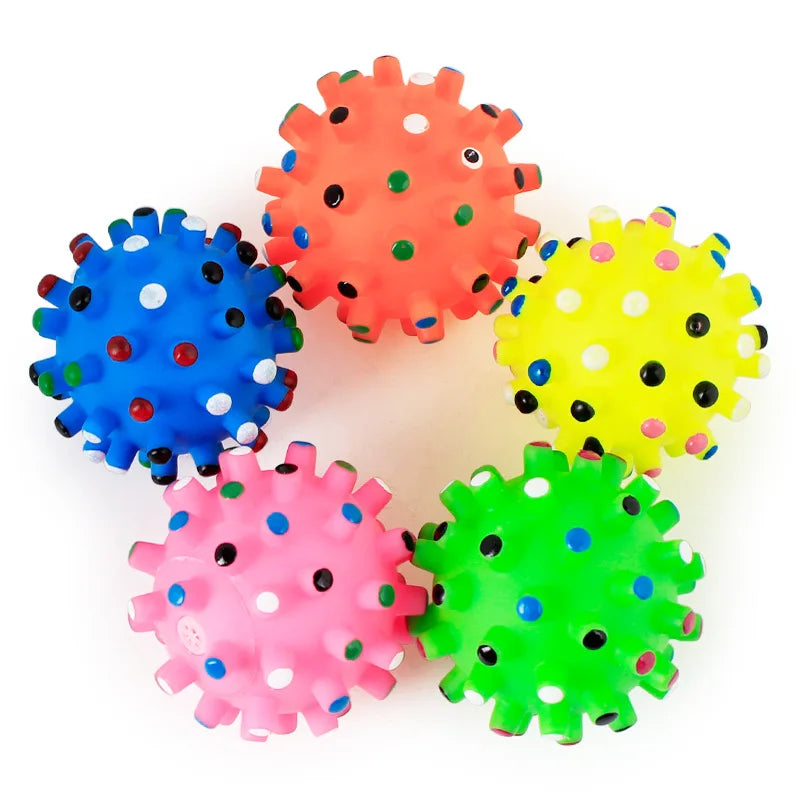 1pcs Diameter 6cm Squeaky Pet Dog Ball Toys for Small Dogs Rubber Chew Puppy Toy Dog Stuff Dogs Toys Pets brinquedo cachorro - Dogy