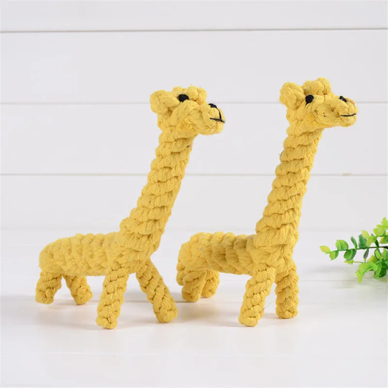 13 styles Bite Resistant Pet Rope Toys for Small Medium Dogs Cute Animals Giraffe Puppy Dog Chew Toymascotas perros accesorios - Dogy