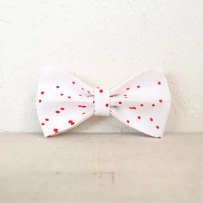 White Red Dot Dog Bowtie Pet Collar Accessory Puppy Cat Pet Supplies Grooming Tools Dogs Dismountable Ornamental Bow Tie Dogy