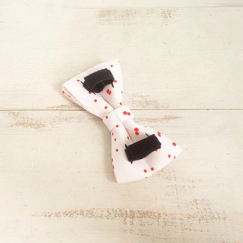 White Red Dot Dog Bowtie Pet Collar Accessory Puppy Cat Pet Supplies Grooming Tools Dogs Dismountable Ornamental Bow Tie Dogy