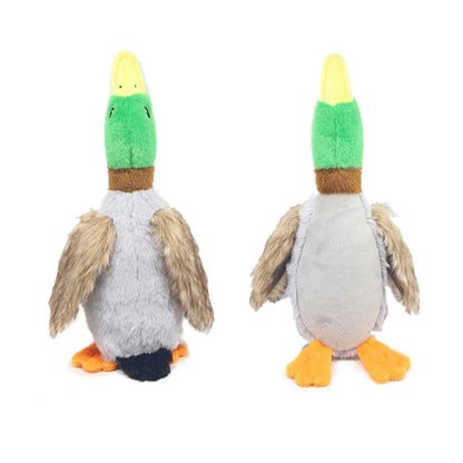 Plush Duck Shape Dog Chew Toys for Small Medium Dogs Bite Resistant Squeaker Puppy Dog Toy Cleaning Teeth Labrador Pet Products - Dogy