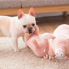 Cute Plush Pig French Bulldog Chew Toys for Dogs Bite-resistant Pet Dog Toy Venting Doll Sleeping with Animals Mascotas Supplies Dogy