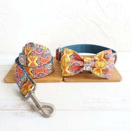 Ethnic Style Dog Bowtie Pets Collar Accessory Puppy Cat Pet Supplies Grooming Tools Dogs Dismountable Ornamental Bow Ties Dogy