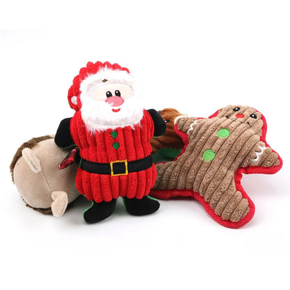 Christmas Cat Dog Squeaky Toys Plush Pet Chew Toy for Small Dogs Chihuahua Puppy Yorkie mascotas Accessories juguetes para perro Dogy