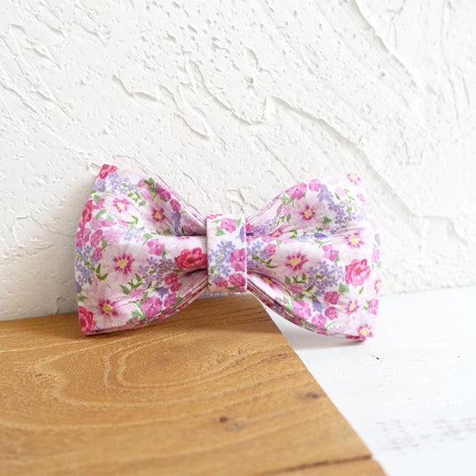 Pink Flower Dog Bowtie Pet Collar Accessory Puppy Cat Pet Supplies Grooming Tools Dogs Dismountable Ornamental Bow Ties Dogy