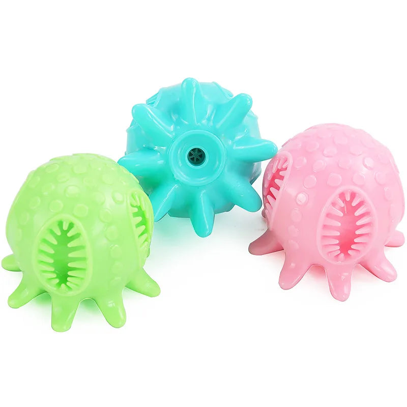 Safe TPR Octopus Puppy Dog Chew Toys for Small Medium Dogs Squeaky Pet Spilled Toy Clean Teeth Beagle Pug Mascotas Accessories - Dogy