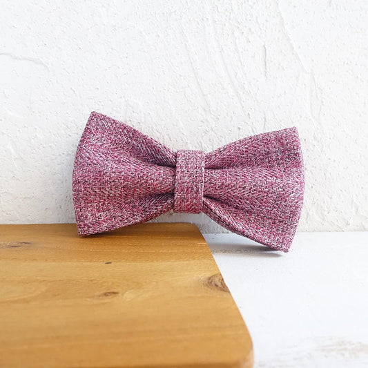 Pink Linen Dog Bowtie Pets Collar Accessory Puppy Cat Pet Supplies Grooming Tools Dogs Dismountable Ornamental Bow Ties Dogy