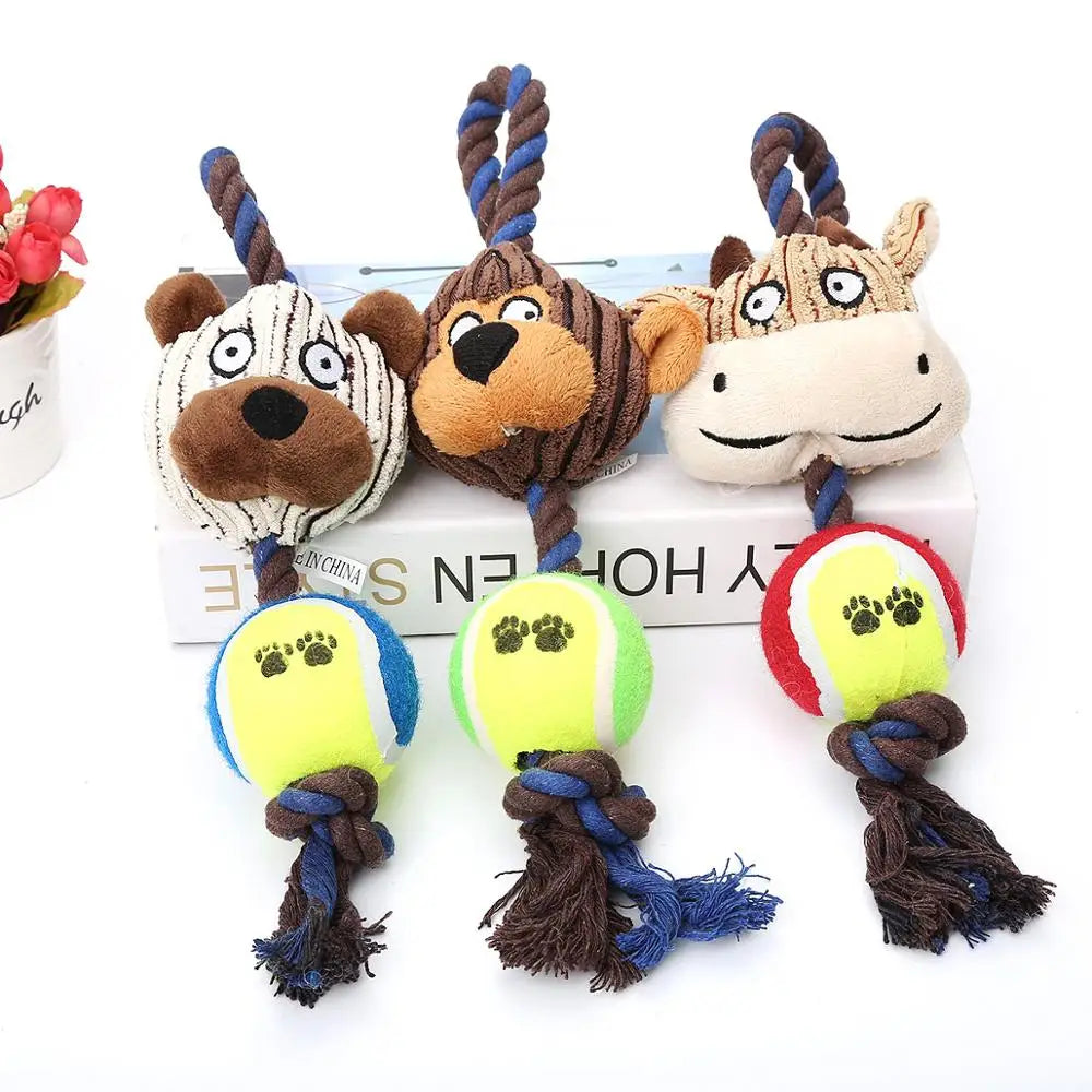 Bite Resistant Pet Dog Tennis Ball Toys for Small Medium Dogs Cleaning Teeth Puppy Chew Toy mascotas Accessories zabawka dla psa - Dogy