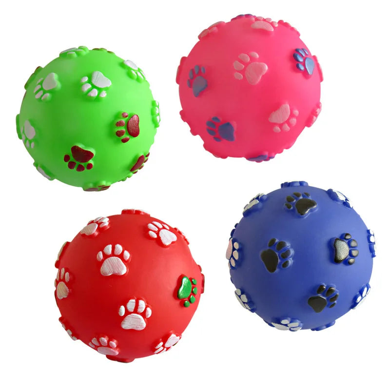 1pcs Diameter 6cm Squeaky Pet Dog Ball Toys for Small Dogs Rubber Chew Puppy Toy Dog Stuff Dogs Toys Pets brinquedo cachorro - Dogy