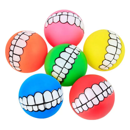 1pcs Diameter 6cm Squeaky Pet Dog Ball Toys for Small Dogs Rubber Chew Puppy Toy Dog Stuff Dogs Toys Pets brinquedo cachorro - Dogy