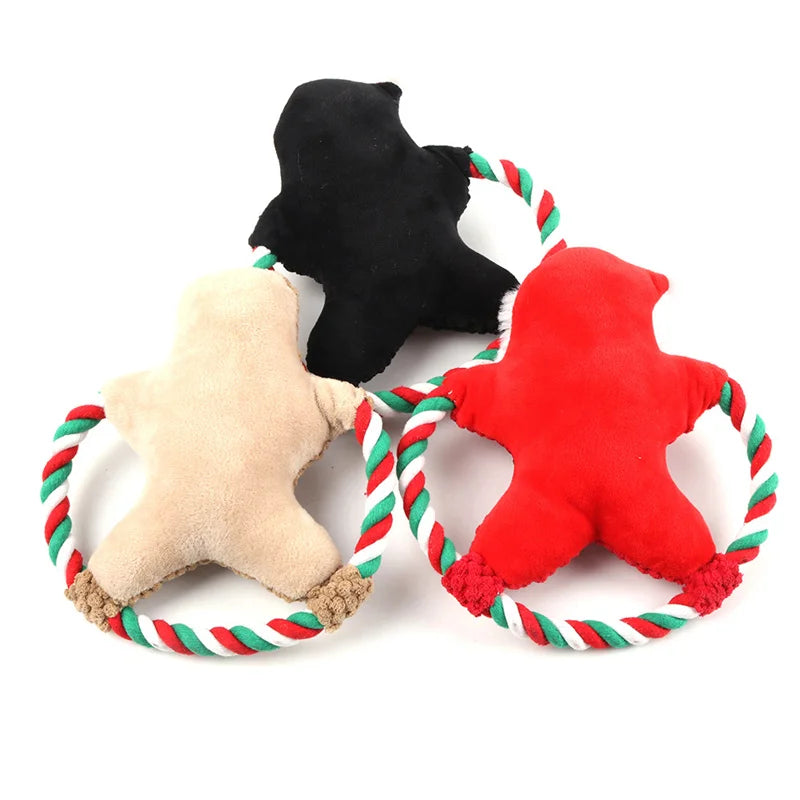 Christmas Cat Dog Squeaky Toys Plush Pet Chew Toy for Small Dogs Chihuahua Puppy Yorkie mascotas Accessories juguetes para perro Dogy