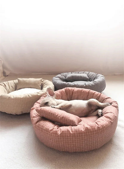 Pets Dogs Accessories Warm Pet Plush Beds Fluffy Dog Small for Winter Big Cushion Cushions Bed Cats Basket Baskets Puppy Mat Bed - Dogy