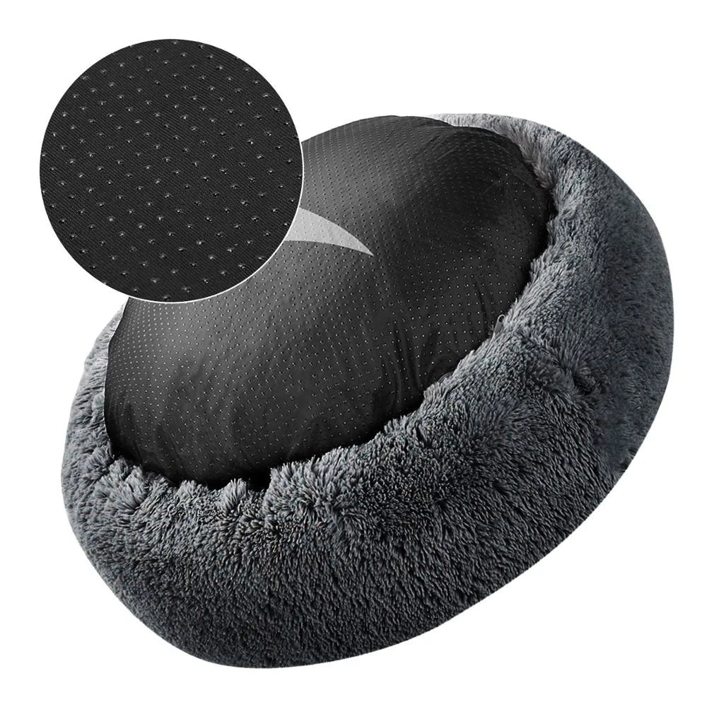 Dog Bed Donut Big Large Round Basket Plush Beds for Dogs Medium Accessories Fluffy Kennel Small Puppy Washable Pets Cat Products - Dogy