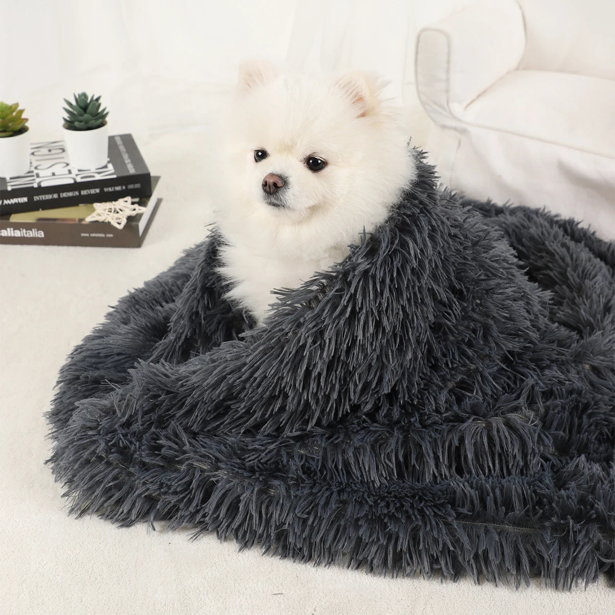 Dog Blanket Pet Bed Warm Beds for Dogs Medium Supplies Accessories Kennel Small Cats Large Basket Washable Puppy Plush Mat - Dogy