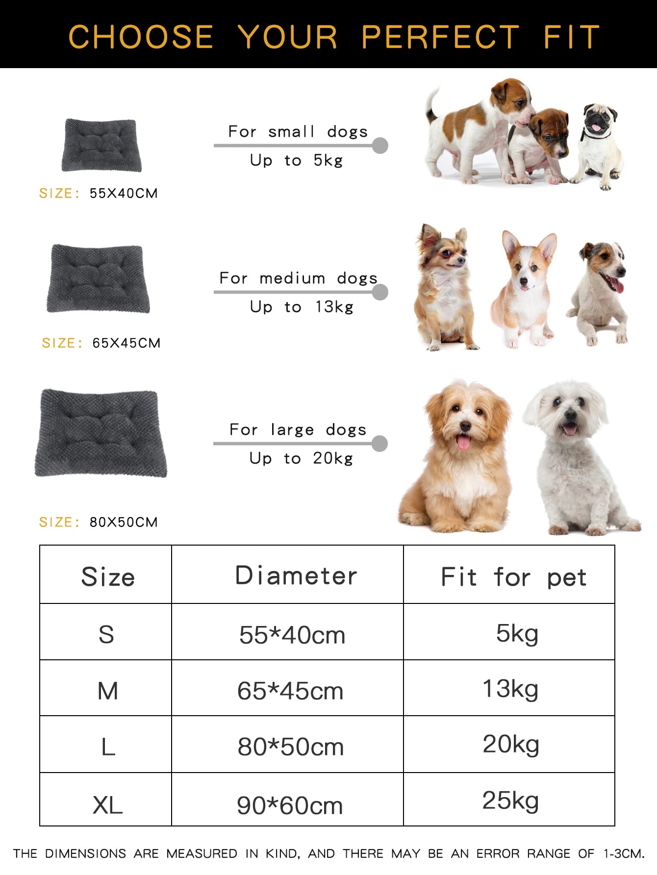 Dog Mat Pet Bed Kennel Beds for Dogs Small Supplies Large Plush Washable Medium Basket Warm Accessories Accessory Fluffy Sofa - Dogy