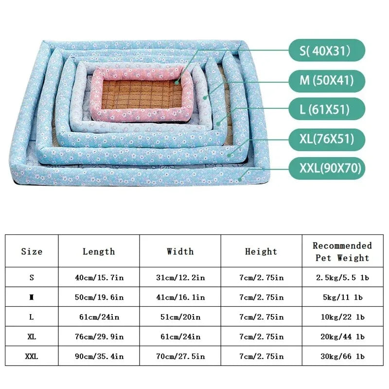 Pet Bed for Dog Cooling Accessories Puppy Baskets Supplies Large Beds Mat Pets Products Dogs Accessory Bedding Sofa Cats Medium - Dogy