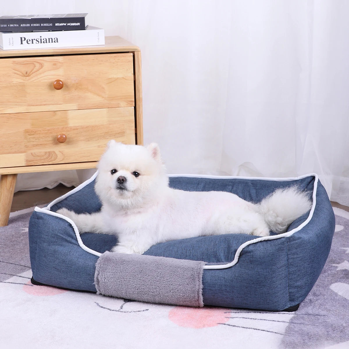 Beds for Small Dogs Medium Dog Bed Large Basket Supplies Accessories Plush Cushion Fluffy Washable Kennel Warm Pet Puppy Cats - Dogy