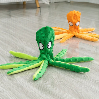 No Stuffed Dog Squeaky Toy Ring Paper Pet Chew Toys for Small Medium Dogs Plush Octopus Puppy Cat Products mascotas Accessories Dogy