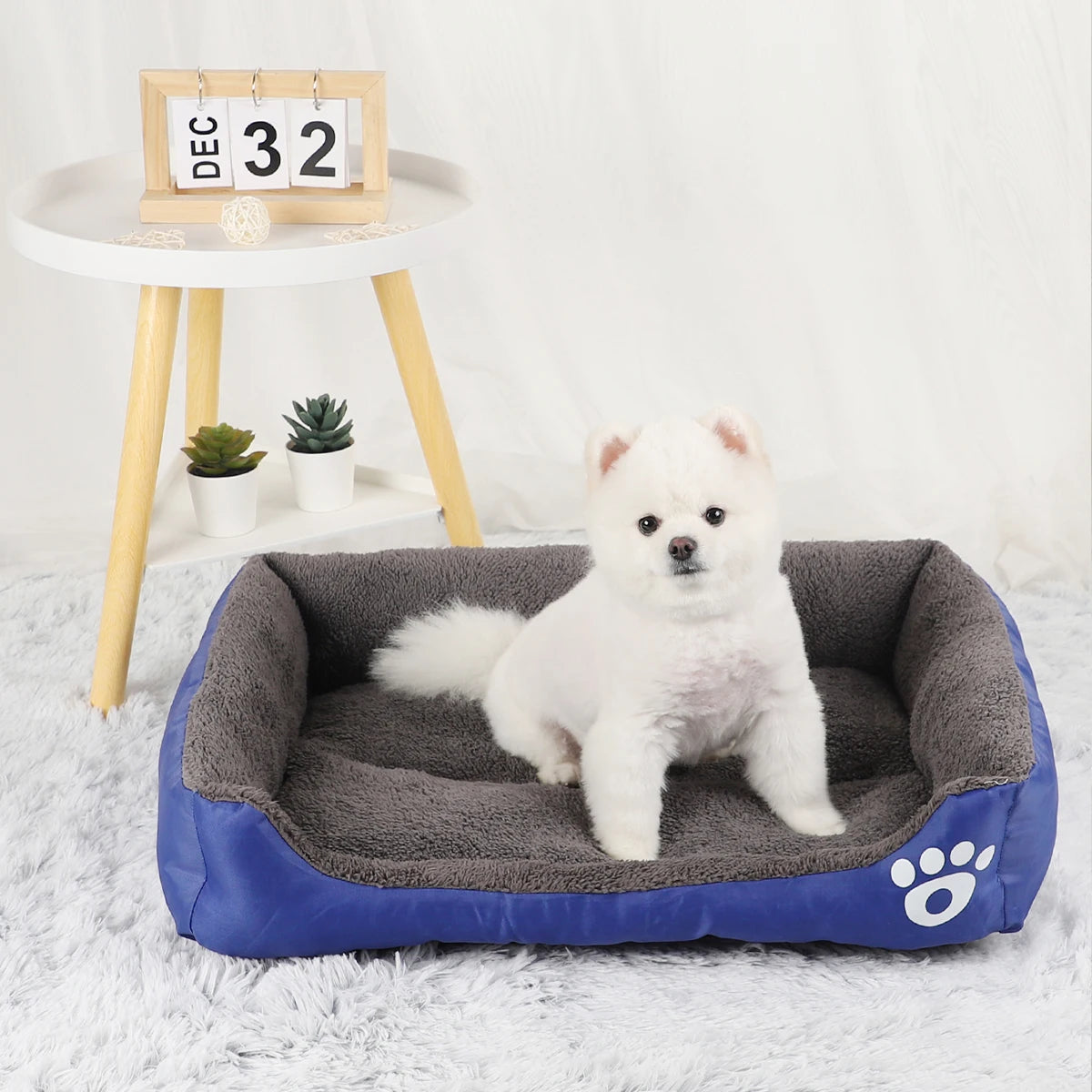 Puppy Bed Pets Products for Dog Kennel Beds Dogs Small Pet Medium Accessories Fluffy Warm Large Basket Washable Sofa Plush Cats - Dogy