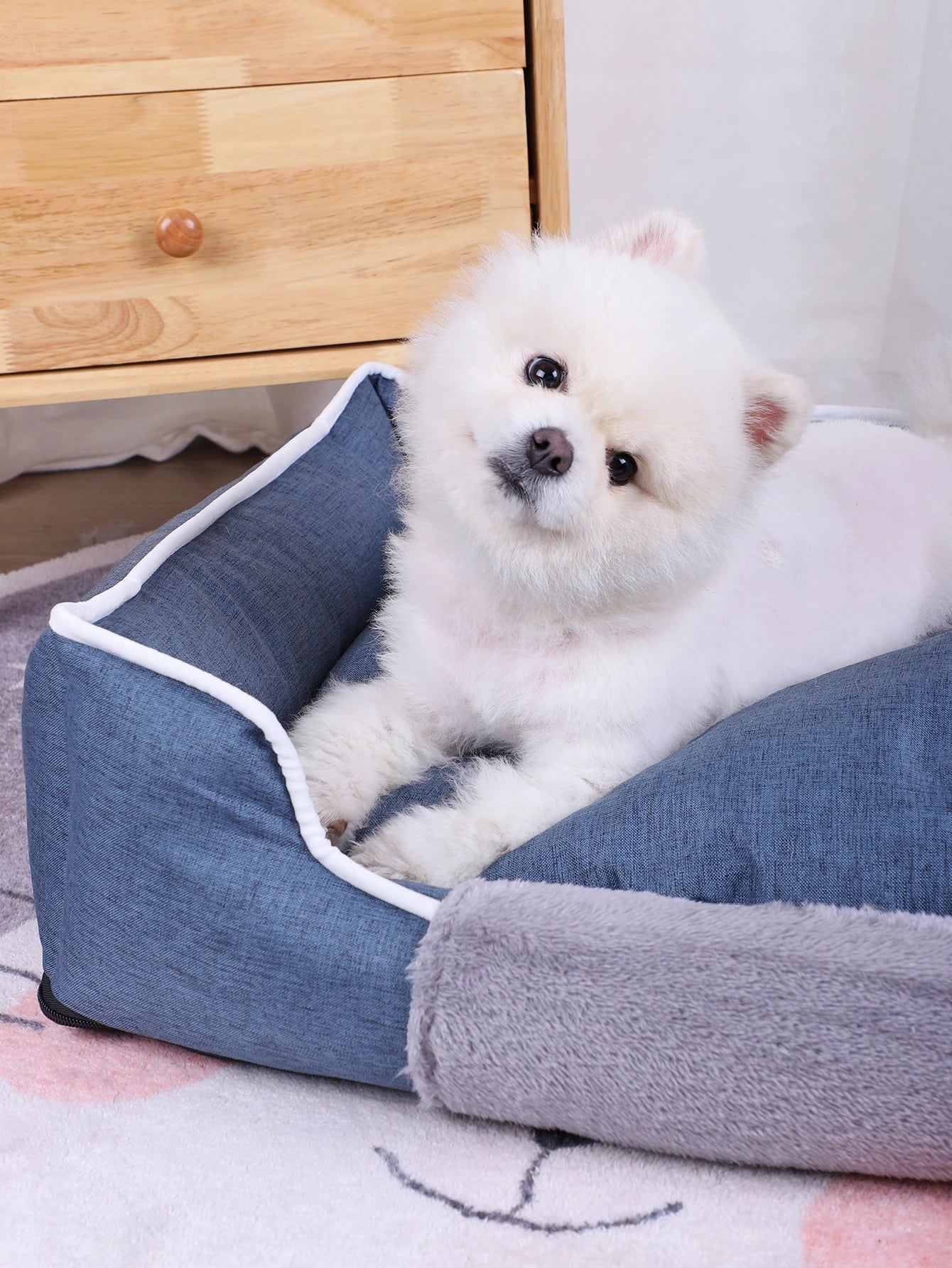 Beds for Small Dogs Medium Dog Bed Large Basket Supplies Accessories Plush Cushion Fluffy Washable Kennel Warm Pet Puppy Cats - Dogy