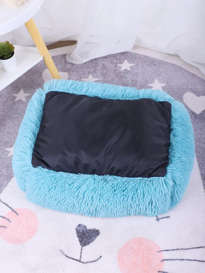 Plush Dog Cushion Beds Dogs Medium Bed Supplies Cats Large Basket Accessory Washable Kennel Small Pet Puppy For Mat & Furniture - Dogy