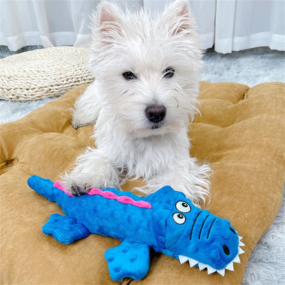 Plush Crocodile Puppy Dog Squeaky Toy for Small Medium Dogs Clean Teeth Pet Chew Toys Maltese Pomeranian mascotas Play Products Dogy