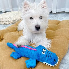 Plush Crocodile Puppy Dog Squeaky Toy for Small Medium Dogs Clean Teeth Pet Chew Toys Maltese Pomeranian mascotas Play Products Dogy