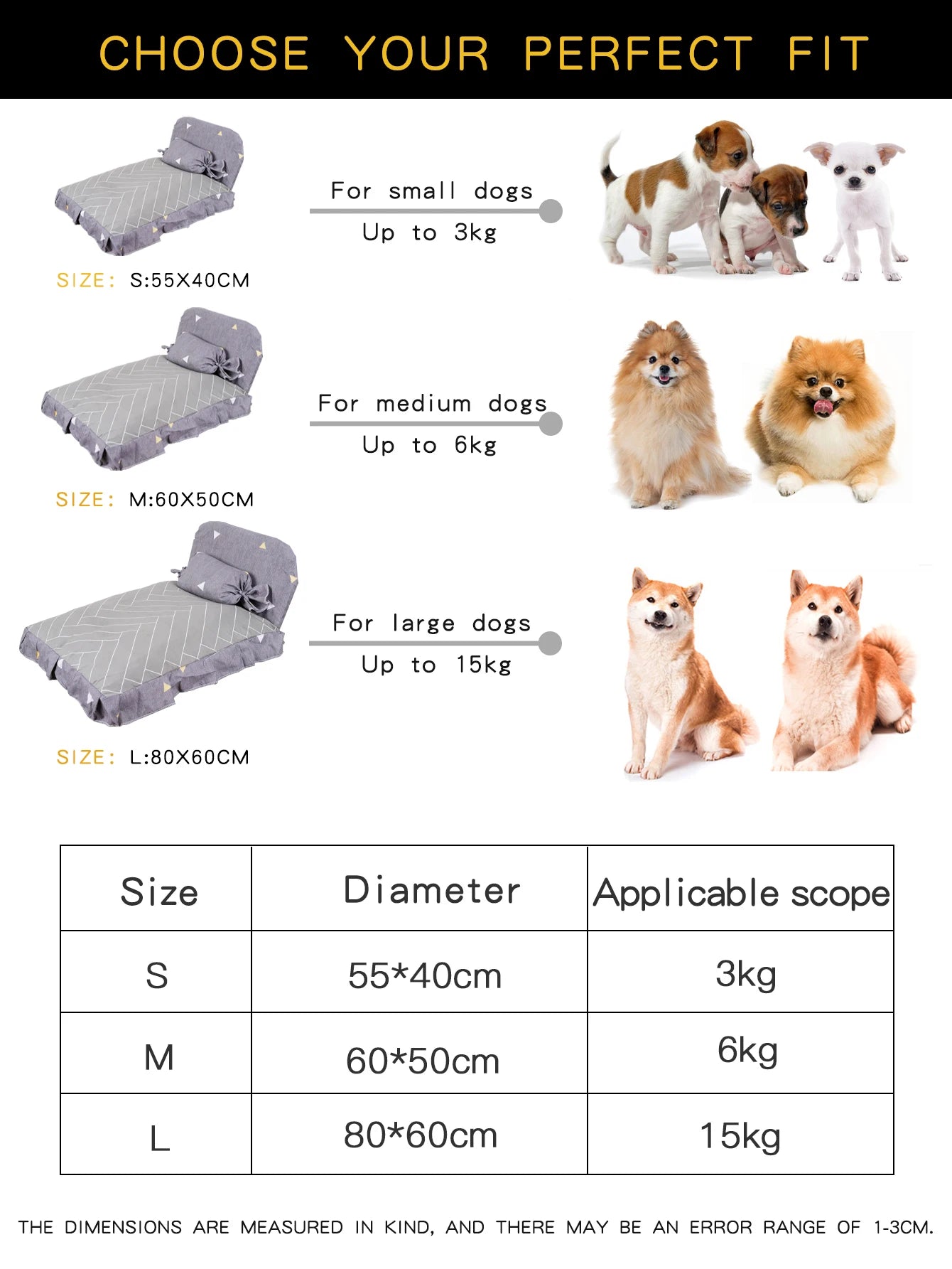 Small Dog Bed Puppy Beds Cats Big Cushion Accessory Bedding for Dogs Breeds Basket Accessories Sofa Large Kennel Baskets Pet Mat - Dogy