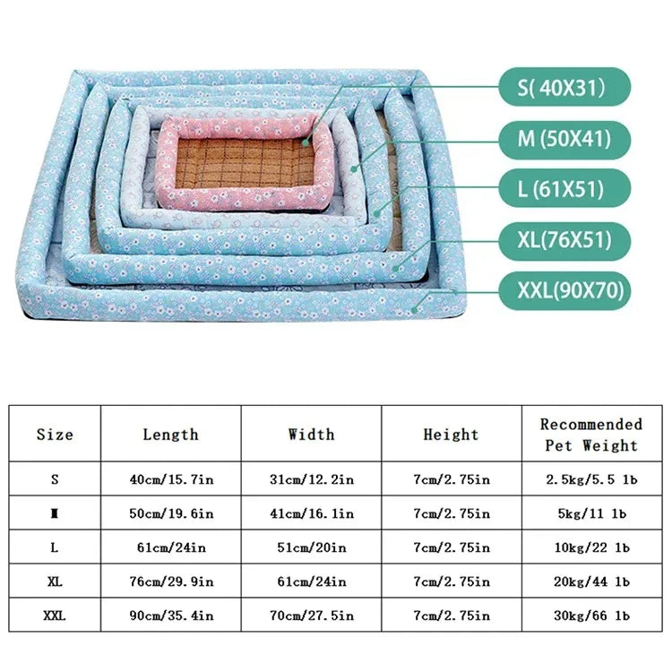 Pet Bed for Dog Cooling Accessories Puppy Baskets Supplies Large Beds Mat Pets Products Dogs Accessory Bedding Sofa Cats Medium - Dogy