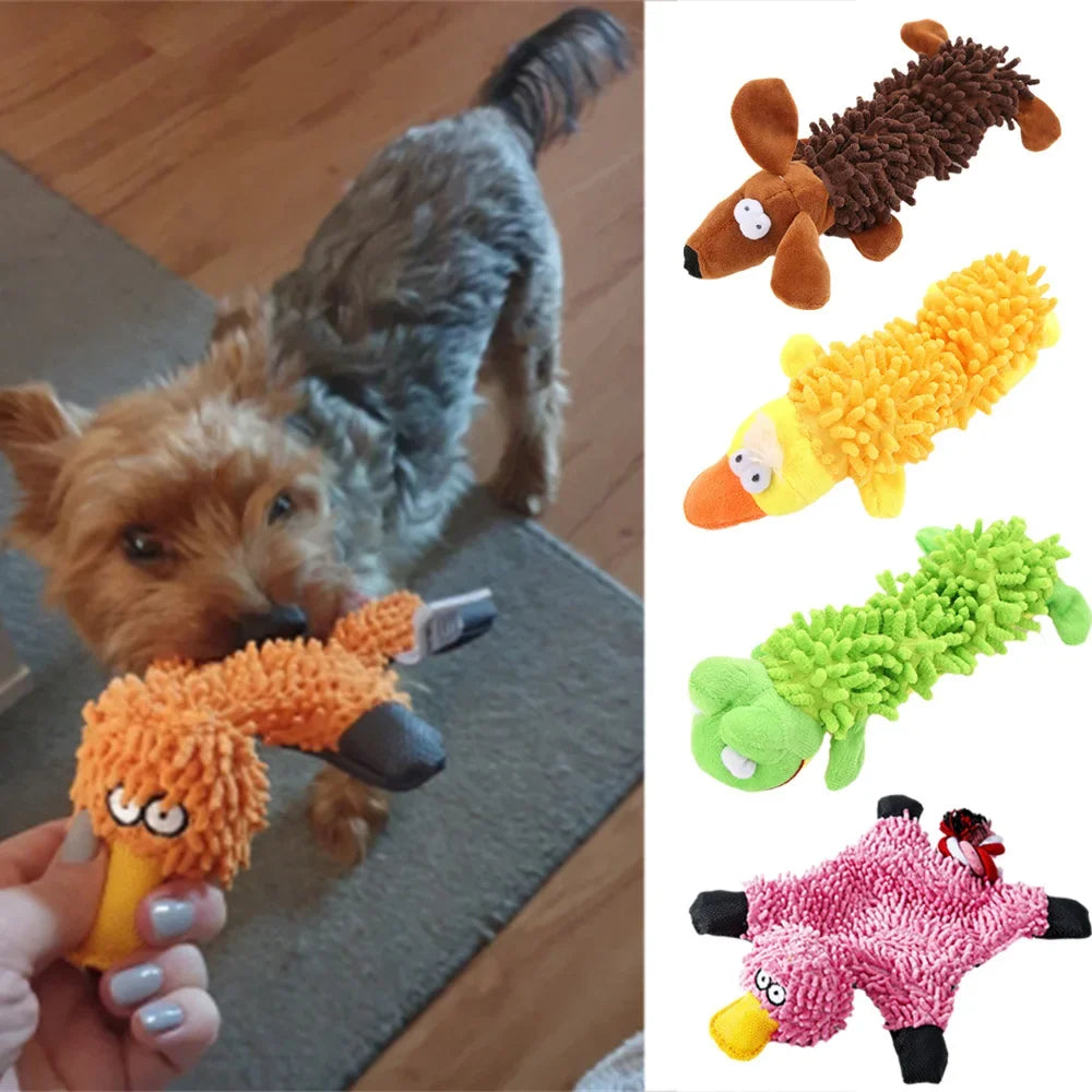 Plush Puppy Dog Squeaky Toys for Small Dogs Animals Shape Pet Chew Toy Interaction Play Pinscher Cat Accessories mascotas Stuff Dogy