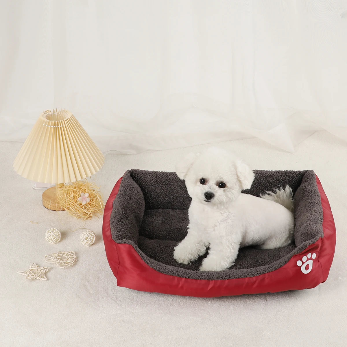 Puppy Bed Pets Products for Dog Kennel Beds Dogs Small Pet Medium Accessories Fluffy Warm Large Basket Washable Sofa Plush Cats - Dogy