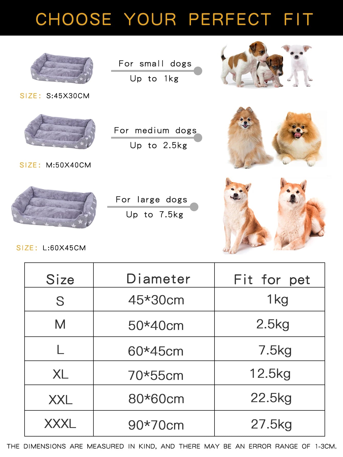 Dog Mat Beds for Dogs Large Basket Small Plush Bed Pet Medium Cats Kennel Sofa Warm Accessories Pets Cushion Washable Puppy Big - Dogy