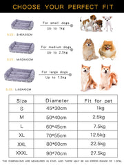 Dog Mat Beds for Dogs Large Basket Small Plush Bed Pet Medium Cats Kennel Sofa Warm Accessories Pets Cushion Washable Puppy Big - Dogy