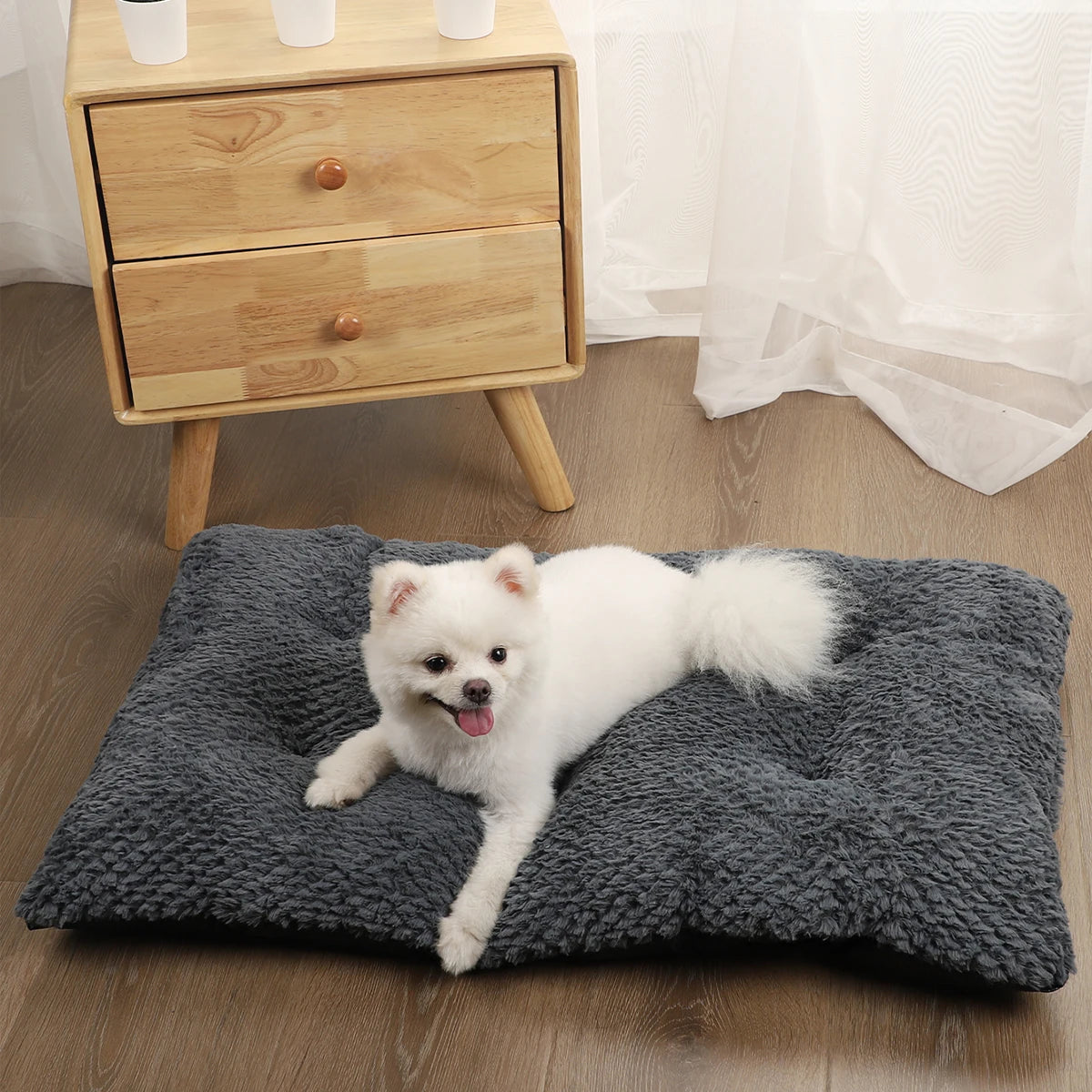 Dog Mat Pet Bed Kennel Beds for Dogs Small Supplies Large Plush Washable Medium Basket Warm Accessories Accessory Fluffy Sofa - Dogy