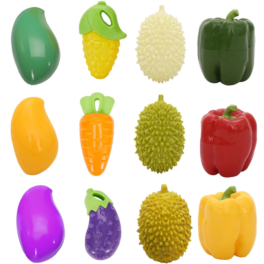 2/3 pcs High Quality Simulated Fruits Pet Squeaky Toy for Small Medium Dogs Bite Resistant Puppy Dog Chew Toys Play Accessories - Dogy