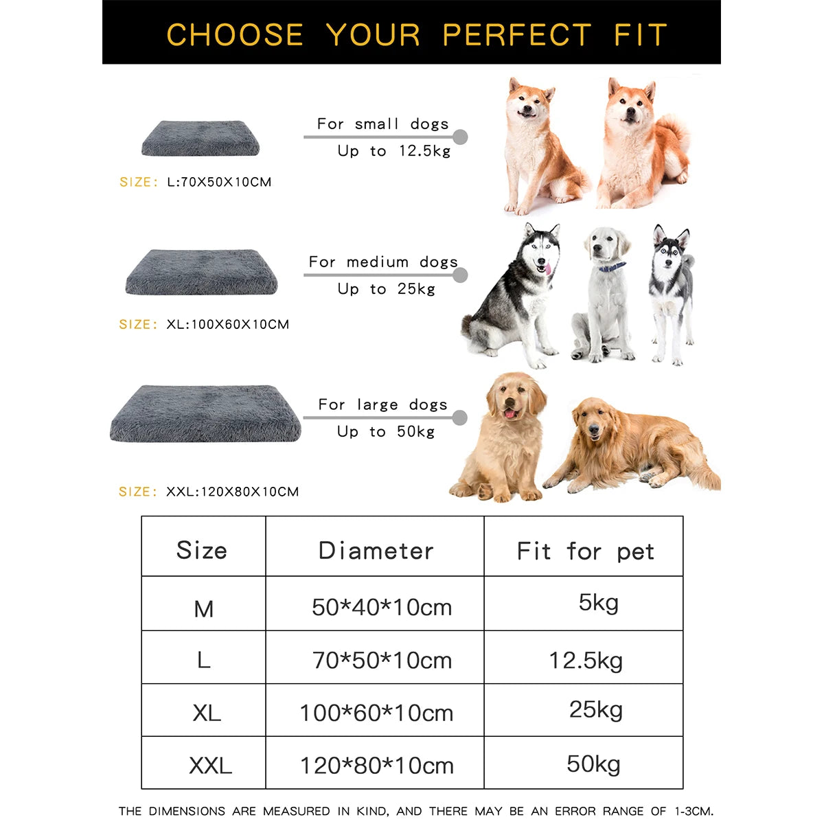 Dog Mat Pet Bed Warm Accessories Beds for Dogs Medium Large Plush Washable Kennel Small Cats Basket Sofa Puppy & Furniture Big - Dogy